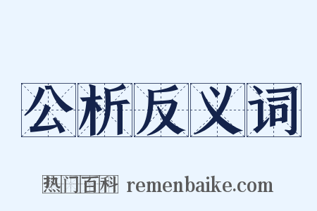 公析反义词是什么意思的图片